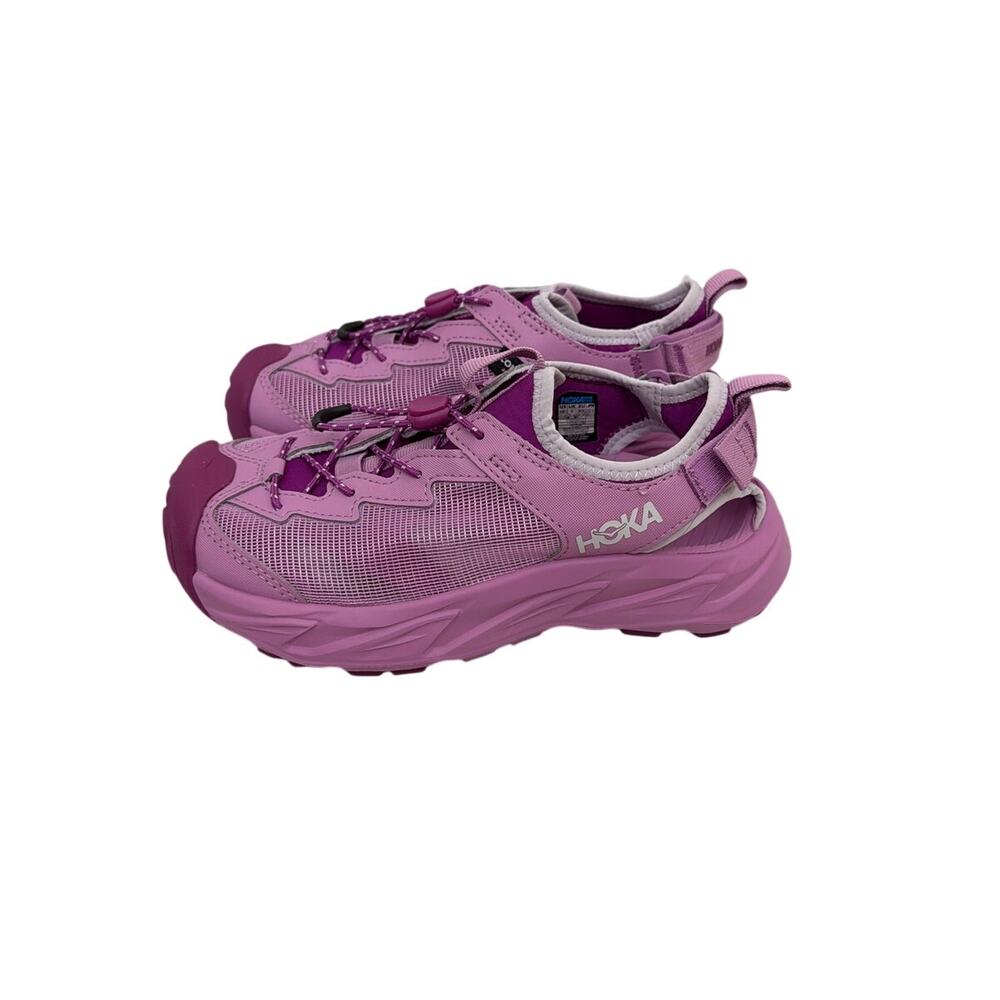 Hoka Hopara 2 Hiking Outdoor Pink Wildflower Purple Shoes Sandals Size Youth 4